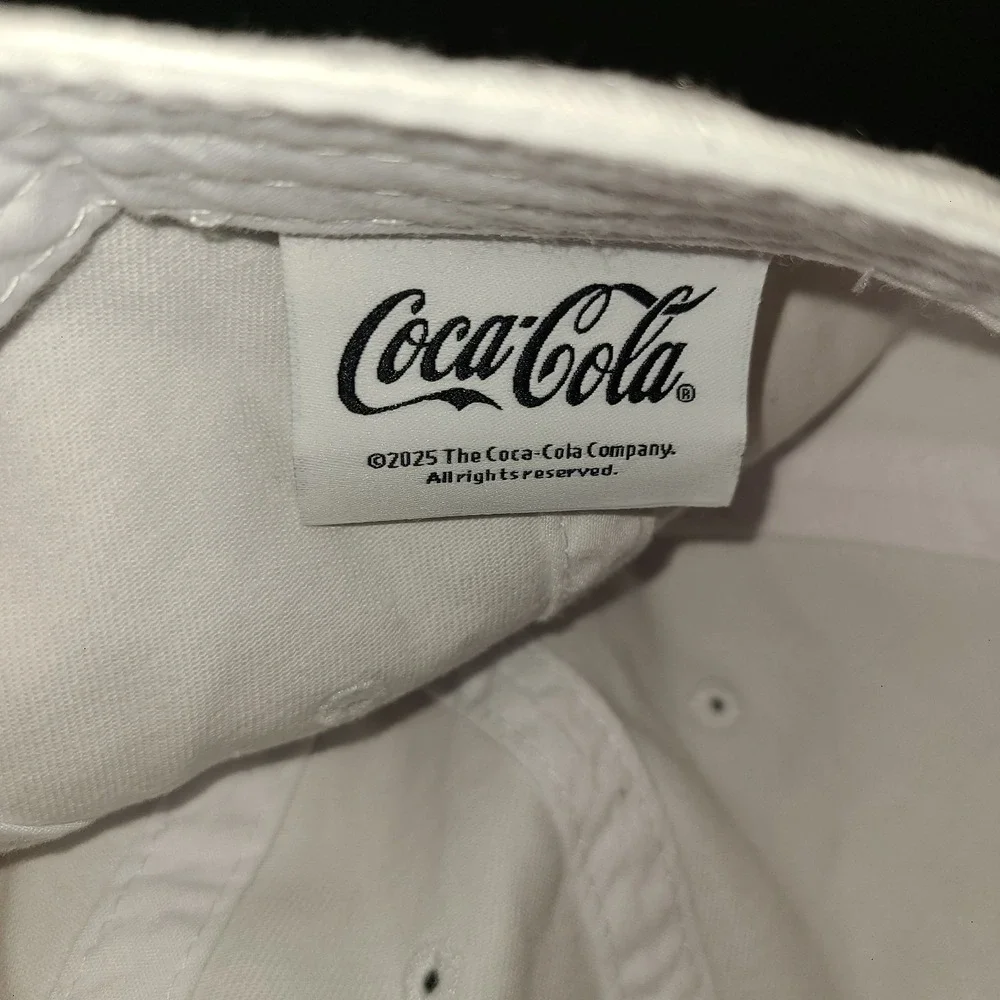 Diet Coke Hat White Red Adjustable Cap Embroidered Logo Coca Cola NWOT